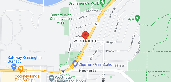 map of 2924 Westridge Drive